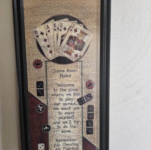 Wall Decor Vintage Game Room Sign Game Room Rules Sign Poshmark